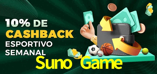 10% de bônus de cashback na Suno Game